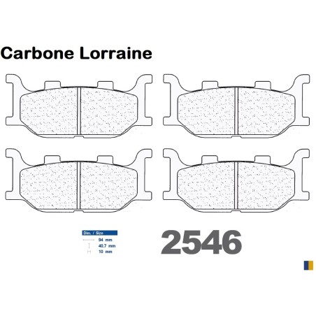 Plaquettes Carbone Lorraine de frein avant - Yamaha FZ6 N / Fazer /ABS 2004-2007