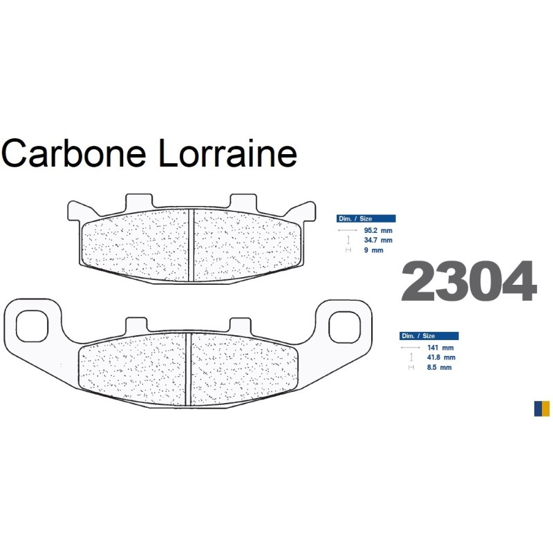 Carbone Lorraine remblokken vooraan voor Hyosung GT 250 / 600 Comet 2002