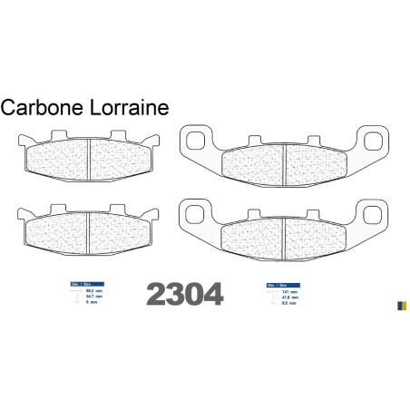 Carbone Lorraine front brake pads for Kawasaki 1000 GTR 1994-2006