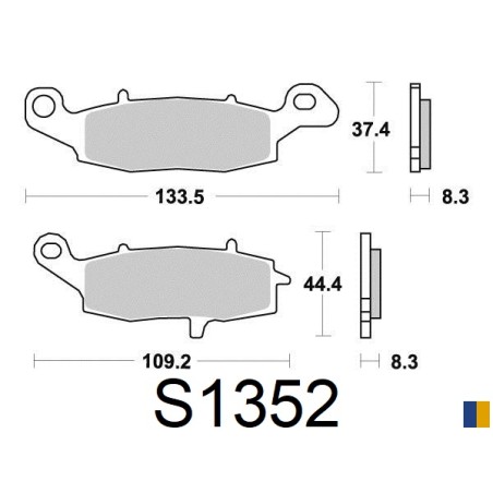 Pastillas de freno delanteras semimetálicas Kyoto para Kawasaki ER-5 2001-2007
