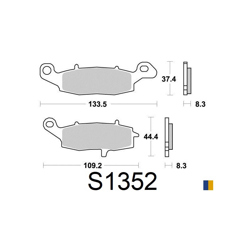 Pastillas de freno delanteras semimetálicas Kyoto para Kawasaki KLR 650 C 1995-2010 Pastillas de freno delanteras semimetálicas Kyoto para Kawasaki KLR 650 C 1995-2010