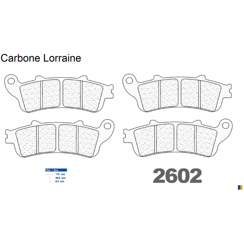 Carbone Lorraine front brake pads for Honda VFR 800 VTEC /ABS 2002-2005 Carbone Lorraine front brake pads for Honda VFR 800 VTEC /ABS 2002-2005