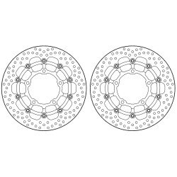 2 MOTO MASTER front round brake discs for Honda CBR 650 R ABS 2020-2025
