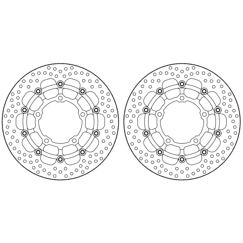 2 MOTO MASTER front round brake discs for Honda CBR 650 R ABS 2020-2025