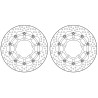 2 MOTO MASTER front round brake discs for Honda CBR 650 R ABS 2020-2025