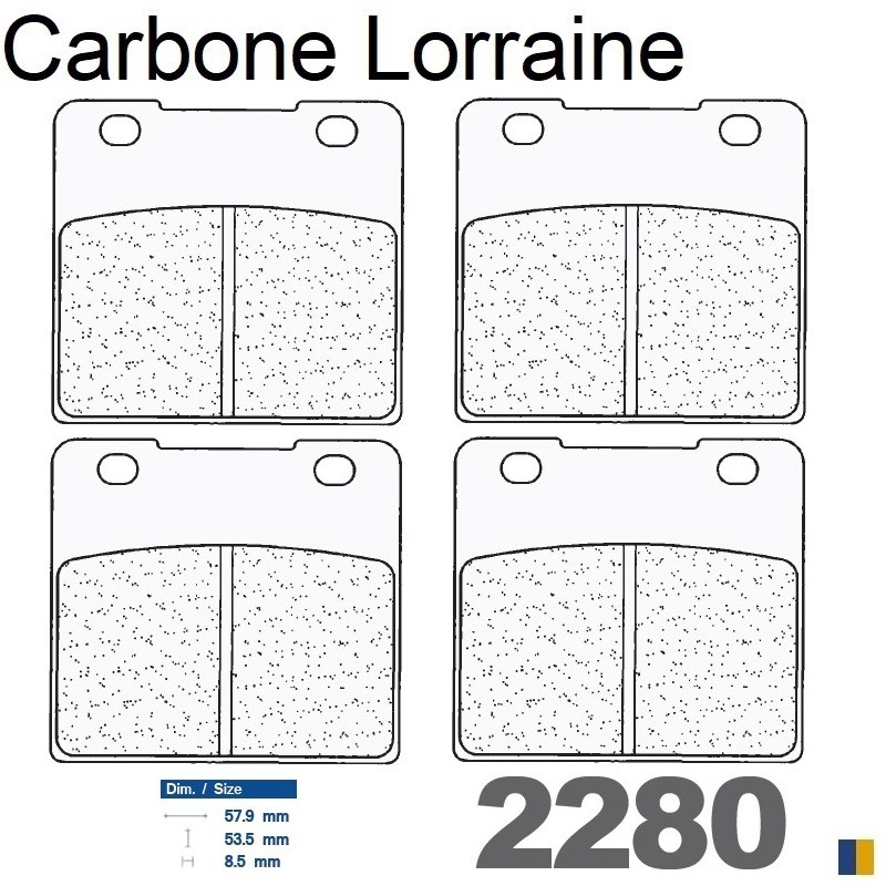 Przednie klocki hamulcowe Carbone Lorraine dla Suzuki VS 750 Intruder (VR51A) 1985-1991